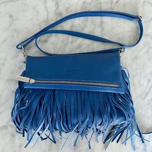 Rare Hammitt vip fringe leather crossbody in blue